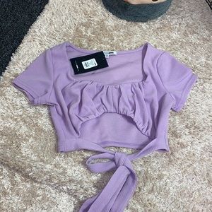 Never worn lavender fashion nova crop top